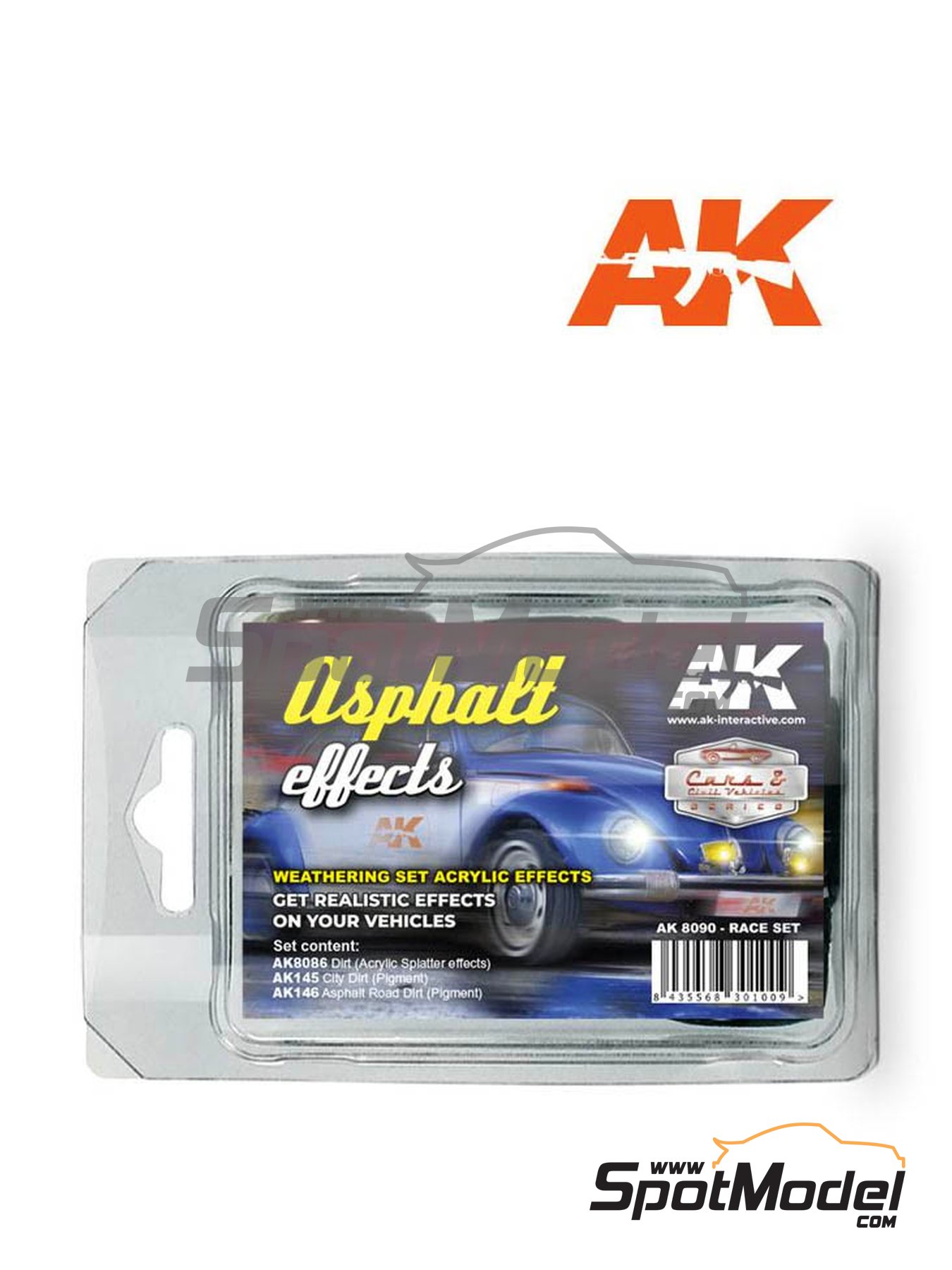 AK Interactive AK8090: Paints set Asphalt effects 1 x 17ml (ref
